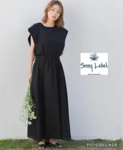 アーバンリサーチ　URBANRESEARCH リネン混 ギャザー ワンピース