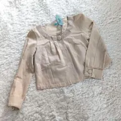 新品　FguRL エフガール　ノーカラージャケット ベージュ