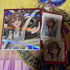 戌神ころね　色紙　チェキ風カード　缶バッジセット　ホロライブエキスポ