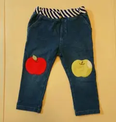 BABY CHEER リンゴ刺繍デニムパンツ