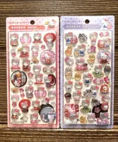 新作 和柄 ハローキティ ボンボンドロップシール 2種セット
