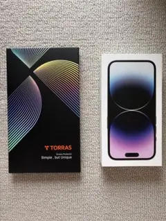 【美品】保護フィルムおまけ付き iPhone 14 Proディープパープル箱あり