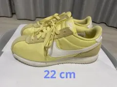 NIKE CORTEZ ナイロン スニーカー イエロー　22cm