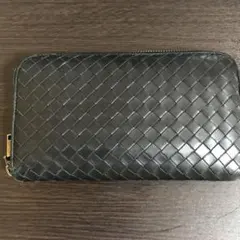 ボッテガヴェネタ　長財布　ラウンドジップ　ファスナー　ジップ取手革部分破損