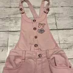 メゾピアノ　ピンク コーデュロイ オーバーオール　135cm