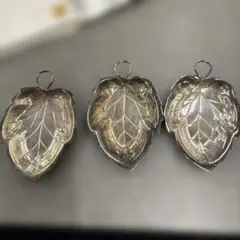 葉形皿 3個セット77g sterling