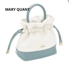 MARY QUANT バイカラーレティキュール2WAYショルダー（グリーン）
