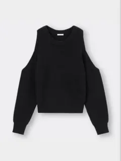 ジーユー（GU）カットアウトセーター Sサイズ 黒