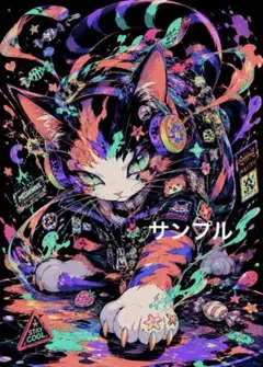 一作限り】白猫 黒猫 月夜 蝶 花 幻想 L365 - メルカリ