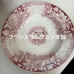アンティーク フランス 花柄の赤い陶器製プレート 20世紀初頭 - メルカリ