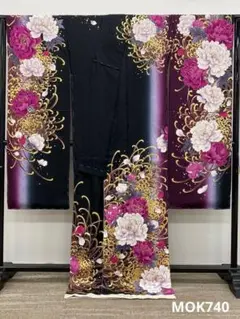 振袖 仮絵羽 金駒 金彩 銀通し 京友禅 正絹 未仕立て品 MOK728 - メルカリ