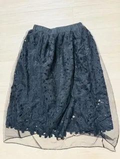 黒 レース フレアスカート 新品タグ付き　自由組み合わせ2点1190