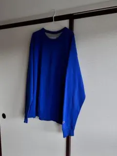 Champion 青 長袖トレーナー M