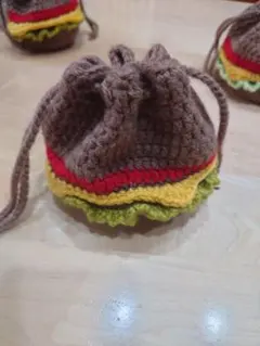 ハンドメイド 手編み ミニチュア ハンバーガー ポテト - メルカリ