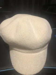 ホワイト ニット ベレー帽