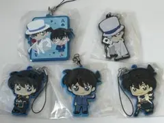 名探偵コナン ラバーストラップ 5個セット　工藤新一　怪盗キッド