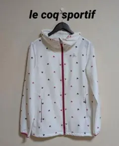 ルコック 総柄　ジップアップジャケット　クロスジャケット　レディースL