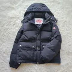 美品✨️ダントン フード2wayダウンジャケット ホワイトグース ネイビー　38