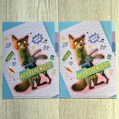 ズートピア ジュディ・ホップス ニック・ワイルド A5クリアファイル　２枚セット