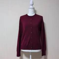 メリノクルーネックカーディガン m