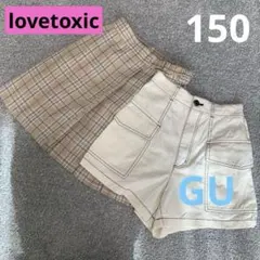 ショートパンツ　150 女の子　GU ラブトキシック　2枚セット　まとめ売り