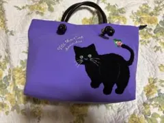 ANNA SUI Kawaii Cat 猫刺繍 ショルダーバッグ パープル