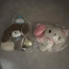 シュガーバニーズ　しろうさ くろうさ マスコットキーホルダー2点セット