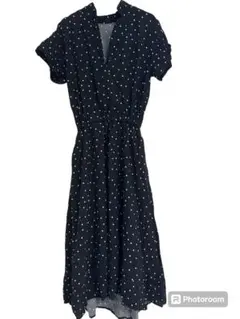 水玉ロングワンピース