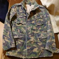 wjk ダメージ加工m65フィールドジャケット　AKM S カモフラ　迷彩柄