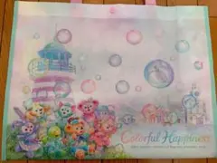 カラフルハピネス　ショッピングバッグ　ダッフィー 20周年　ディズニーシー