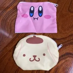 ⭐︎KIRBY⭐︎ぽむぽむプリン⭐︎ ポーチ2点セット