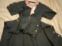 【LEBECCA boutique】私たちへのワンピース　グリーン×ピンク