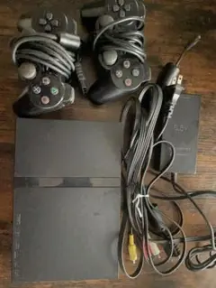 動作確認済 箱付きPlayStation 2 スリム本体、コントローラー2