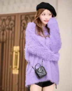 最終価格☆Rady☆シャギーニットトップス☆ラベンダー☆Mサイズ☆タグ付新品