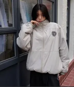 【kutir】 2wayリバーシブルナイロンボアブルゾン