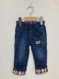 ミキハウス　ブラックベア　デニムパンツ　90cm