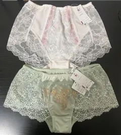 【本日限定セール】 ワコール 総レースショーツ L ピンク グリーン