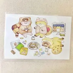 こぶたぬきつね展　特典　ポストカード