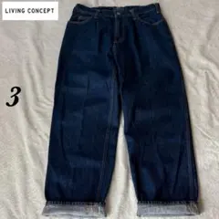 良好！LIVING CONCEPT ワイドデニム 3 日本製 42TALONのサムネイル