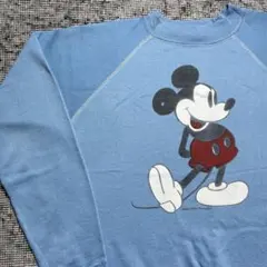 ヴィンテージ　70s ディズニー　クラシック　オールドミッキー　白足　スウェット