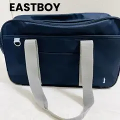【極美品】 EASTBOY スクールバッグ 女神刺繍　肩掛け　ネイビー　ナイロン