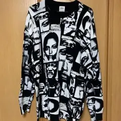 ZARA フォトプリント ニット セーター Lサイズ