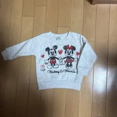 ミッキー＆ミニートレーナー 80cm グレー