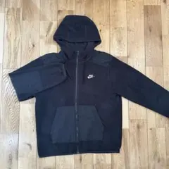 Nike フルジップ フリースパーカー 黒　Lサイズ