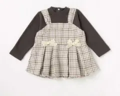 美品petit main90 チェックチュニック