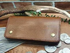 希少□KETO ケト 長財布 ロングウォレット レザー トライバル柄