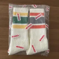 履くホカロン 保温靴下 ラインソックス 2足組 靴下 21.5~24.5cm