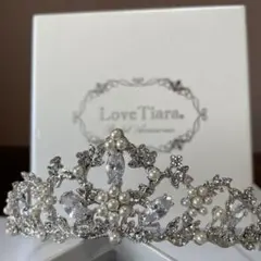 超美品⭐︎グレースティアラ(シルバー＆パール) 結婚式 ティアラ