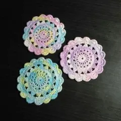 *121✿レース編み✿(コースター3枚)coaster