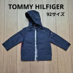 【値下げ】TOMMY HILFIGER フード付きジャケット 92サイズネイビー